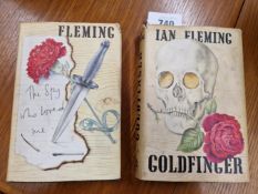 IAN FLEMING, GOLDFINGER, 1959 AND THE SPY WHO LOVED ME, 1962, BOTH WITH DUST COVERS