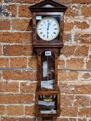 A FINE VIENNA MAHOGANY CASED WEIGHT DRIVEN WALL CLOCK BY JOSEF LORENZ WITH GLAZED WINDOWS ONTO THE