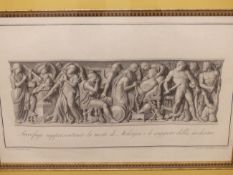 AFTER THE OLD MASTER AUSTINO TOFANELLI. A CLASSICAL FRIEZE. ENGRAVING.47 X 32 cm.