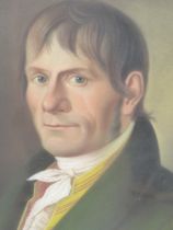 CONTINENTAL SCHOOL (19th CENTURY) BUST LENGTH PORTRAIT OF A GENTLEMAN IN GREEN JACKET, AND COMPANION