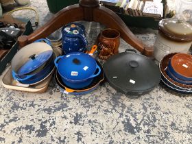 VARIOUS CAST IRONS BOOK WARES ETC.