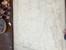 A 1922 ORDNANCE SURVEY LARGE SCALE WALL MAP OF THE PARISH OF SWERFORD