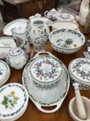 A LARGE QUANTITY OF PORTMEIRON DINNERWARES ETC AND A SET OF WORCESTER PLATES