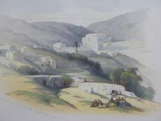 AFTER DAVID ROBERTS (1796-1864), FIVE VARIOUS LITHOGRAPHS OF MIDDLE EASTERN TOPOGRAPHICAL VIEWS TO
