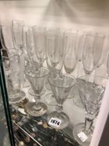 ANTIQUE AND LATER DRINKING GLASSES.