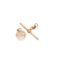 A ROBERT PRINGLE 9ct ROSE GOLD HALLMARKED. ASTROLOGICAL CHART PENDANT. DATED 1902, BIRMINGHAM,