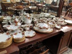 A COLLECTION OF ROYAL ALBERT OLD COUNTRY ROSES PATTERN TEA AND DINNER WARES
