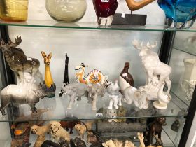 A COLLECTION OF LOMONOSOV ANIMAL FIGURES.