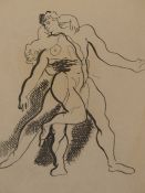 AFTER PABLO PICASSO, TWO NUDE FIGURES EMBRACING, PRINTED SIGNATURE WITHIN THE PLATE AND NUMBERED