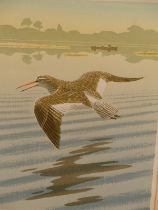 JOHN TENNENT (B.1926), THREE LIMITED EDITION PRINTS; GODWITS PREENING, DUNLIN RISING, AND REDSHANK