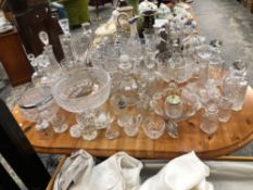 A LARGE QUANTITY OF CUT GLASS WARES