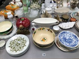 A LARGE QUANTITY OF DECORATIVE CHINA AND GLASSWARES