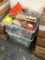 TWO BOXES OF HOUSE HOLD ASSORTED BOOKS ETC.