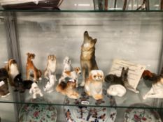 A COLLECTION OF RUSSIAN LOMONOSOV FIGURES OF DOGS