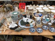 A LARGE COLLECTION OF VARIOUS TEA WARES AND OTHER DECORATIVE CHINE AND GLASS WARES