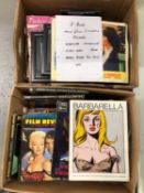 TWO CARTONS OF FILM MEMORABILIA: TO INCLUDE HARRY POTTER FILM CELLS, PICTURE GOER, FILM REVIEW AND