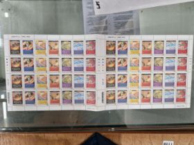 POSTAL HISTORY. HARRY POTTER 17TH JULY 2007. FULL DOUBLE SHEET OF 56 1ST CLASS STAMPS. NEAR MINT.