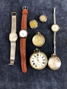 A QUANTITY OF HALLMARKED AND OTHER SILVER VINTAGE WRIST WATCHES TO INCLUDE A GENTS ROTARY, A