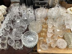 A LARGE QUANTITY OF GLASS WARES