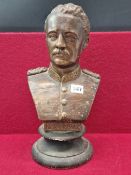 A DOULTON RED STONEWARE BUST OF MAJOR GENERAL CHARLES GORDON BY R BREMNER STOCKS 1885 FOR THE ART
