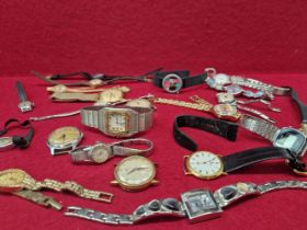 A COLLECTION OF MOSTLY VINTAGE WRIST WATCHES TO INCLUDE CYMA, ROTARY, VINCA, CASIO, GRUEN,