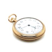 AN AMERICAN WALTHAM FORTUNE OPEN FACE POCKET WATCH, WITH A 17 JEWEL MOVEMENT. WINDS FULLY AND