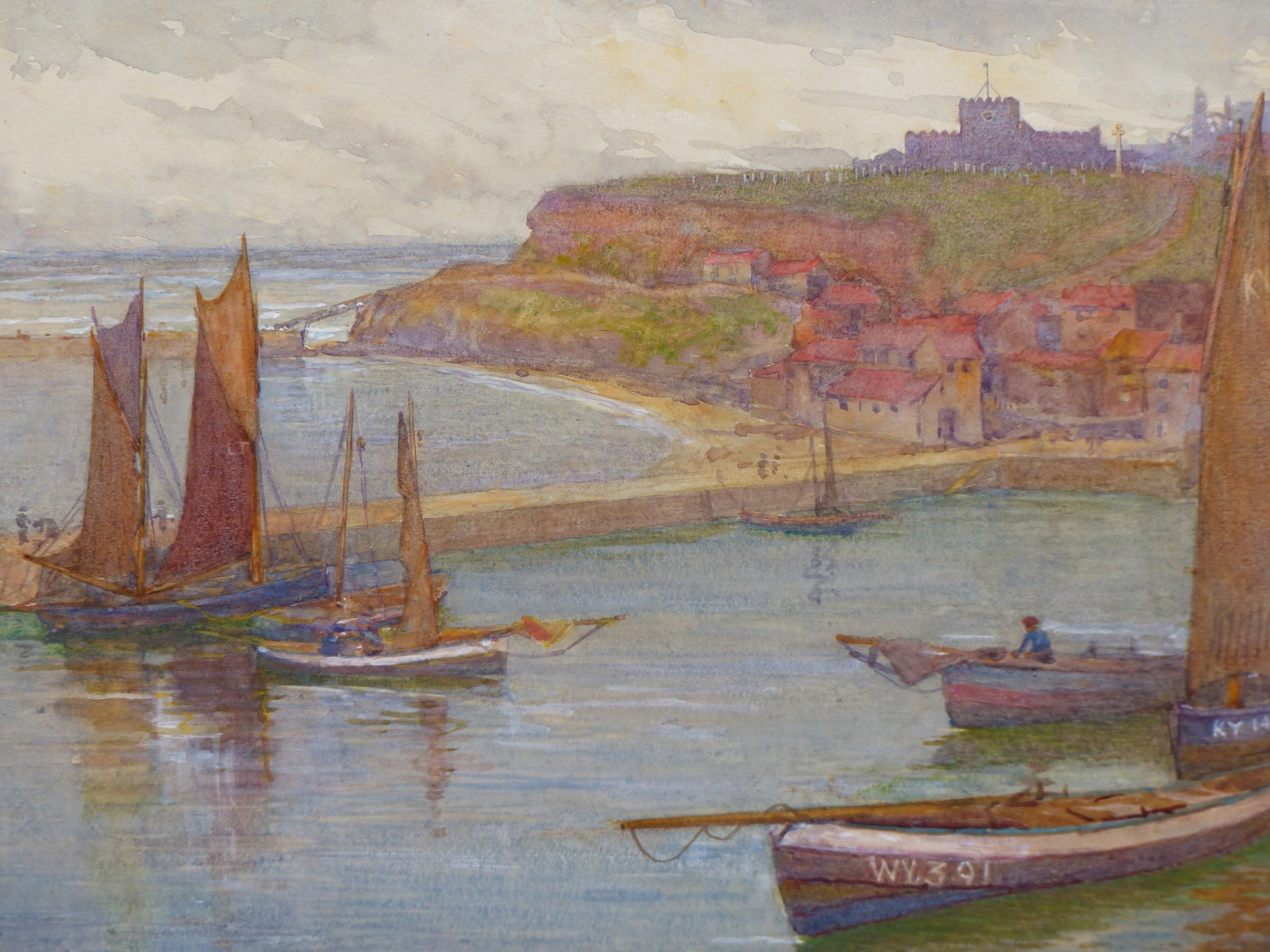 J. C. DRUMMOND, (19th/20th CENTURY) VIEW OF WHITBY, SIGNED AND DATED 1901, WATERCOLOUR, MOUNTED - Image 2 of 7