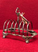 A SILVER SEVEN BAR TOASTRACK BY HENRY WILKINSON & CO, SHEFFIELD 1877, 284Gms.