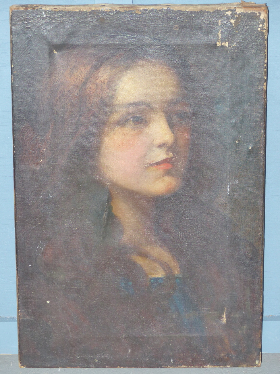 CONTINENTAL SCHOOL (19th CENTURY), PORTRAIT OF A LADY, OIL ON CANVAS