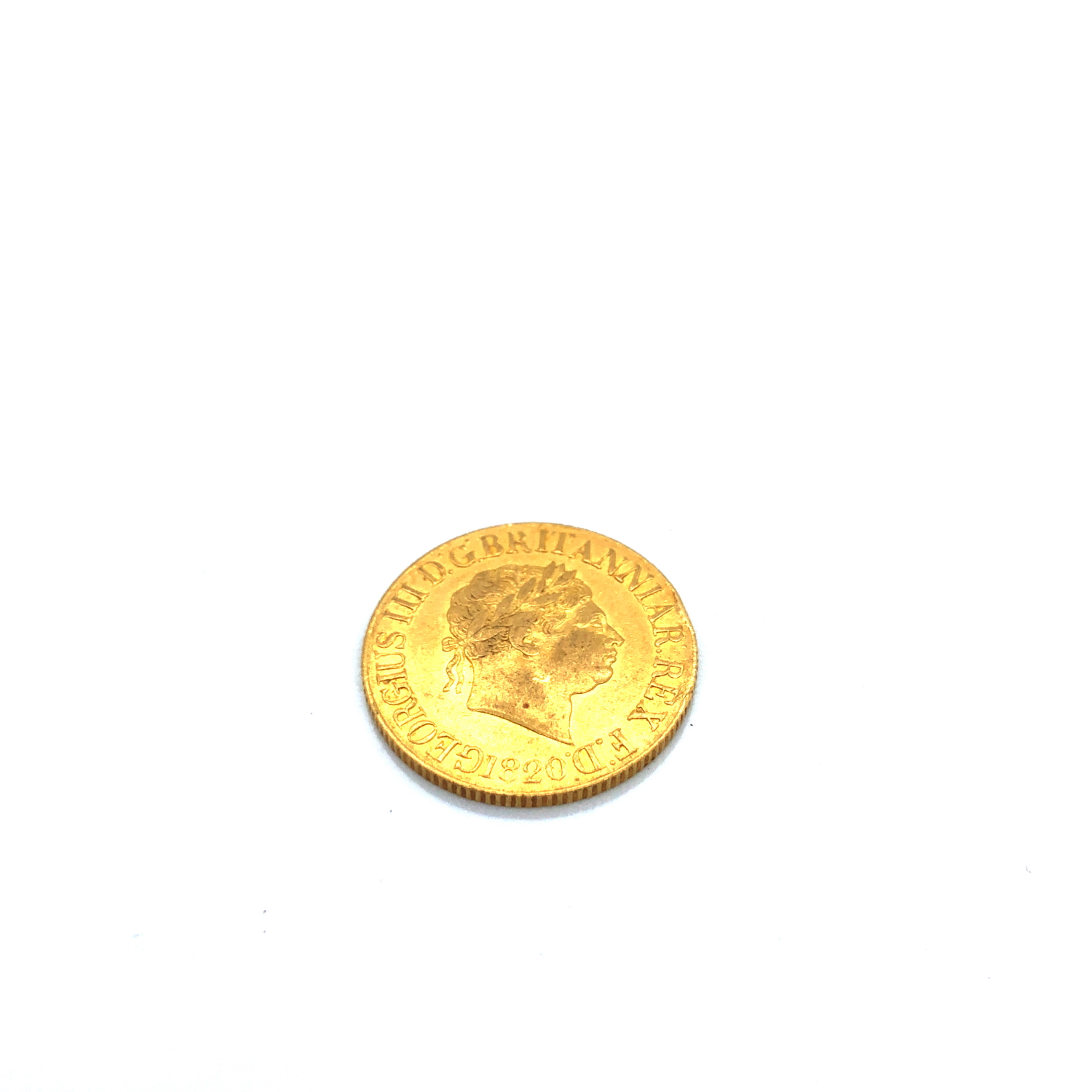 A KING GEORGE III GOLD SOVEREIGN COIN DATED 1820, STRUK BY THE BRITISH ROYAL MINT BEWTEEN 1827- - Image 2 of 2