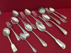 A COLLECTION OF VARIOUS HALLMARKED SILVER CUTLERY ETC.