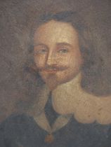 MANNER OF SIR ANTHONY VAN DYCK, BUST LENGTH PORTRAIT OF KING CHARLES I WEARING THE COLLAR OF THE