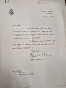 A COLLECTION OF LETTERS AND TELEGRAMS RELATING TO SIR FREDERICK SNOW (1899-1976) FROM POLITICIANS