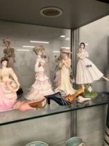 SEVEN COALPORT AND OTHER FIGURINES