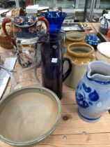 A QUANTITY OF VASES AND EWERS ETC.