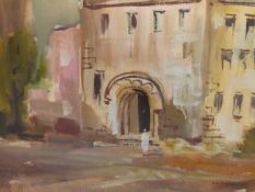 KAY SMITH (20th/21st CENTURY), VIEW OF CONTINENTAL BUILDINGS, SIGNED, WATERCOLOUR, 51.5 X 36cm.