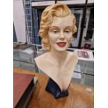 A DECORATIVE MARILYN MONROE DISPLAY BUST