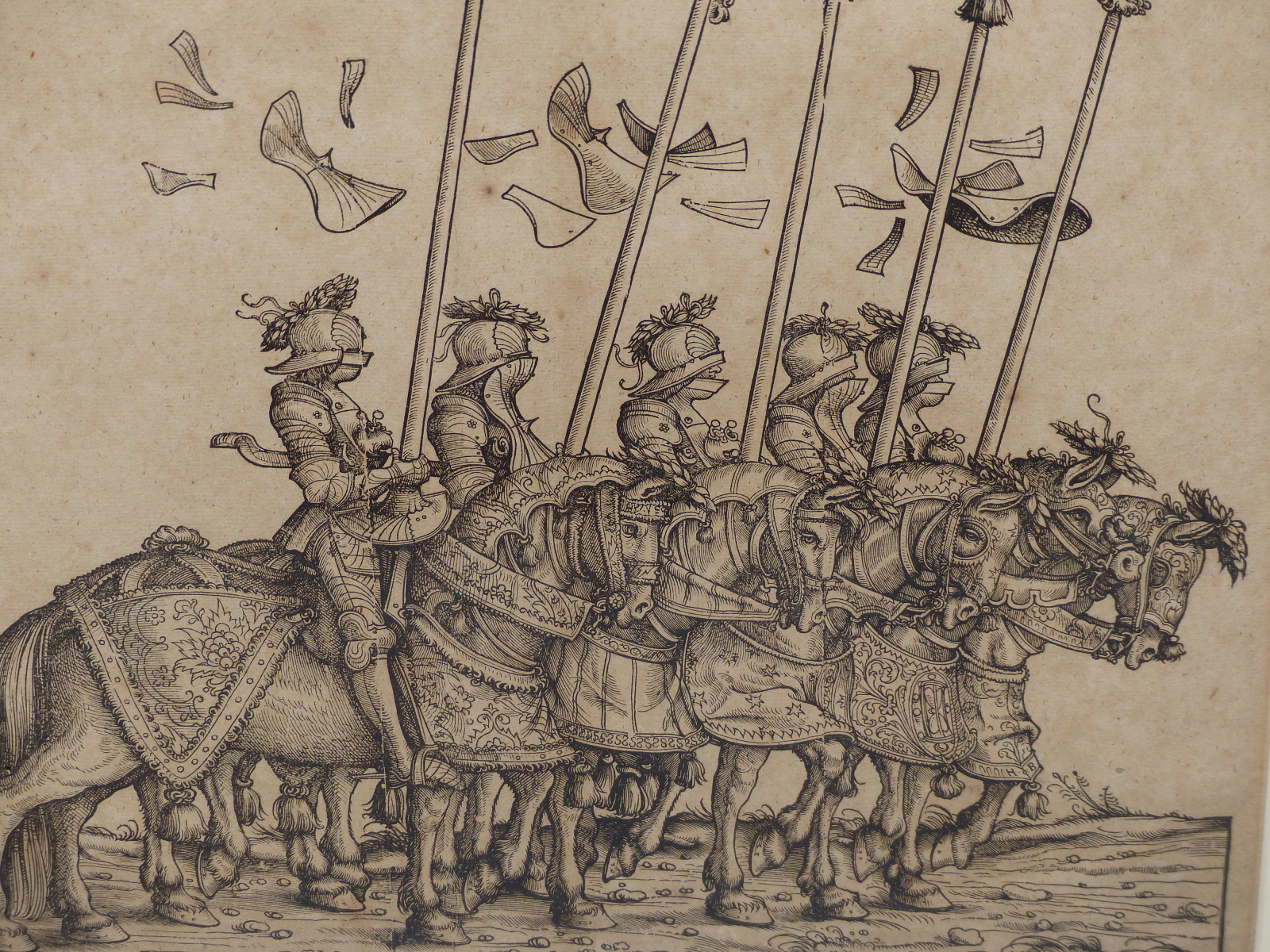 AFTER HANS BURGKMAIR (1473-1531) THE TRIUMPHAL PROCESSION OF MAXIMILIAN INTO AUGSBURG- WOODCUT- - Image 2 of 5