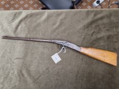 AIRGUN- AN UNUSUAL HECTOR AIR RIFLE .177 SMOOTHBORE. POSSIBLY MANUFACTURED BY DIANA/ MILBRO.