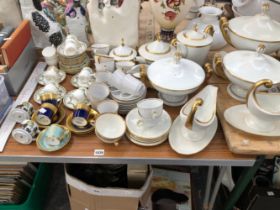 A BAVARIAN PART DINNER SERVICE, ANTIQUE AND OTHER COFFEWARES ETC.