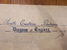 AN 1891 BOOK SOUTH EASTERN RAILWAY, DESIGN DIAGRAMS OF ENGINES,SIR MYLES FENTON GENERAL MANAGER
