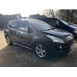 A 2012 PEUGEOT 3008 ALLURE HDI 5 DOOR HATCHBACK CAR REG, KN62 ZVW. 1560cc ONE OWNER FROM NEW