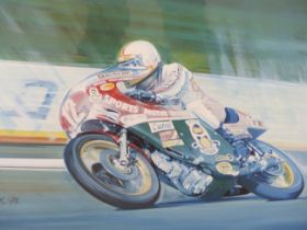 RODNEY DIGGENS (B 1937), ARR. MIKE HAILWOOD WINNING THE 1978 ISLE OF MAN T.T. ON A DUCATI,