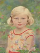 M. SPILHACZEK (1876-1961) ARR. PORTRAIT OF A YOUNG GIRL, SIGNED AND DATED 1930, OIL ON BOARD. 49 x