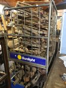 A LARGE COLLECTION OF FURNITURE RESTORERS TABLE AND CHAIR LEGS, SEAT BACKS ETC.