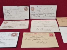 POSTAL HISTORY. A COLLECTION OF RUSSIAN AND OTHER ANTIQUE ENVELOPES, STAMPS, INVOICES AND RELATED