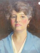 WILLIAM ARBER KIRKPATRICK BROWN (1880-?) AMERICAN, PORTRAIT OF THE ARTIST'S SISTER MRS J.S. HOLLINGS