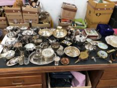 VARIOUS SILVER PLATE AND OTHER METAL WARES