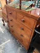 A VICTORIAN MAHOGANY FIVE DRAWER CHEST