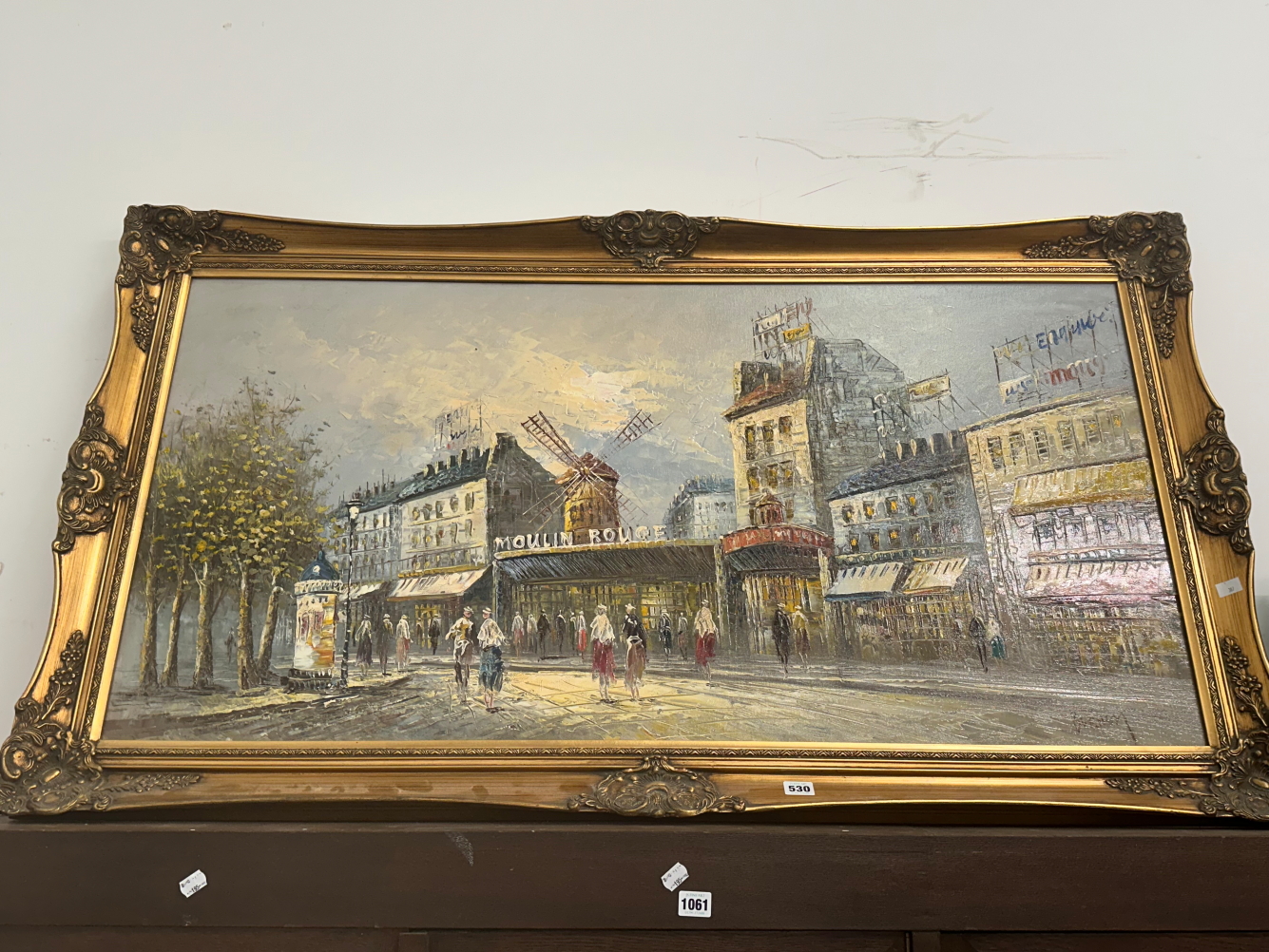 BURNEY CONTEMPORARY SCHOOL, PARIS STREET SCENE SIGNED OIL ON CANVAS